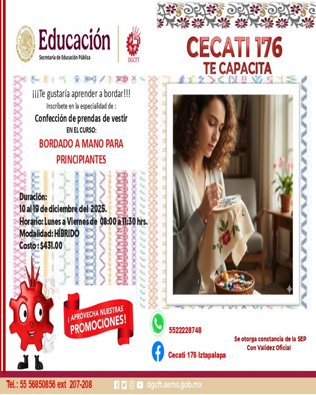 BORDADO A MANO PARA PRINCIPIANTES