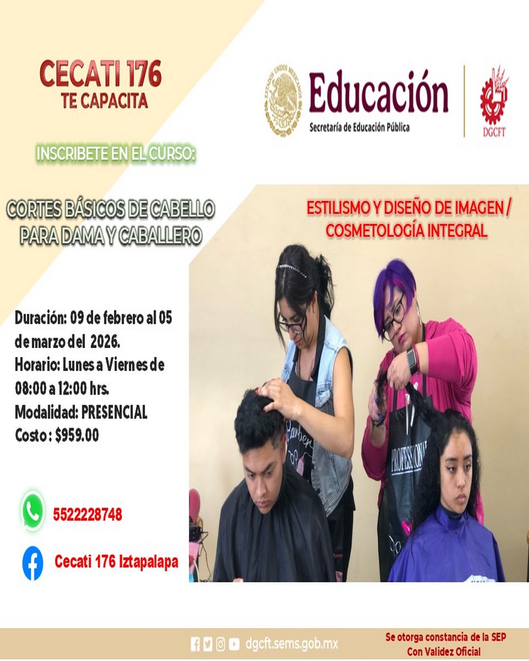 CORTES BÁSICOS DE CABELLO PARA DAMA Y CABALLERO