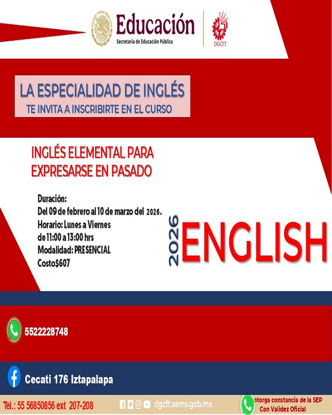 INGLÉS ELEMENTAL PARA EXPRESARSE EN PASADO