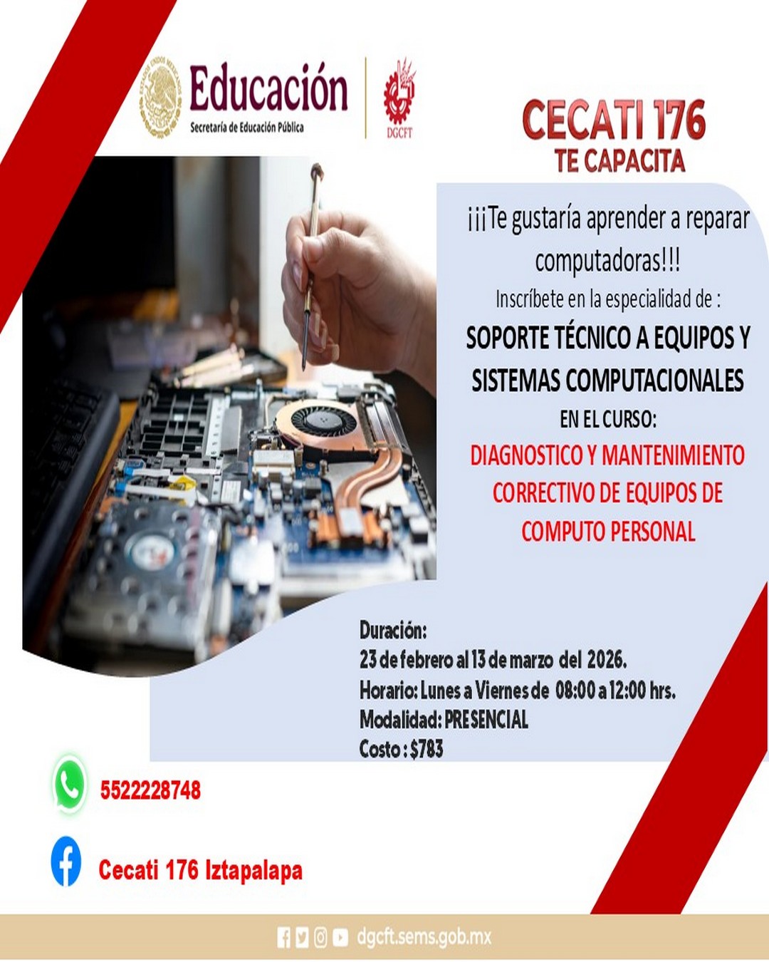 DIAGNOSTICO Y MANTENIMIENTO CORRECTIVO DE EQUIPO DE COMPUTO PERSONAL