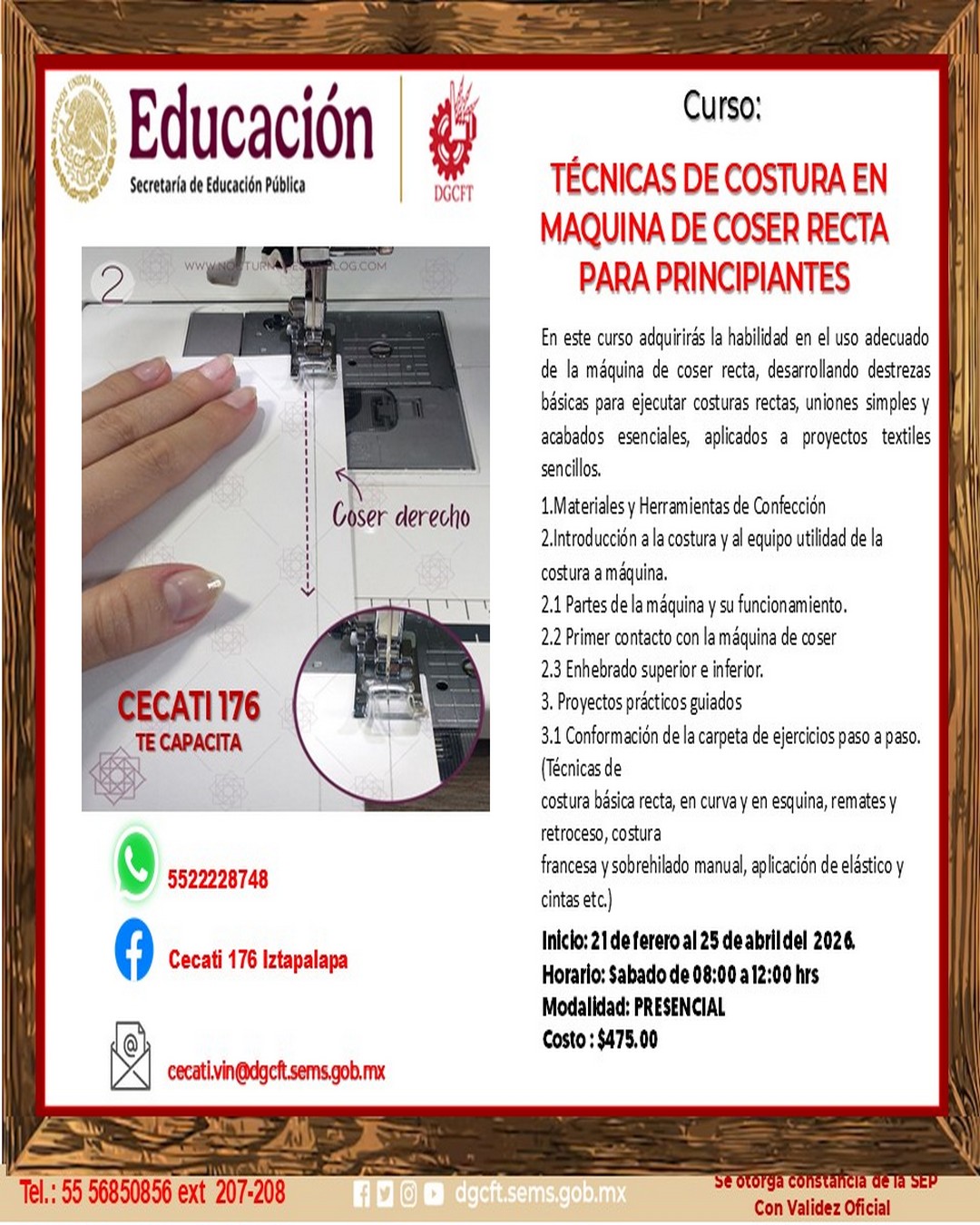 TECNICAS DE COSTURA EN MAQUINA DE COSER RECTA PARA PRINCIPIANTES 