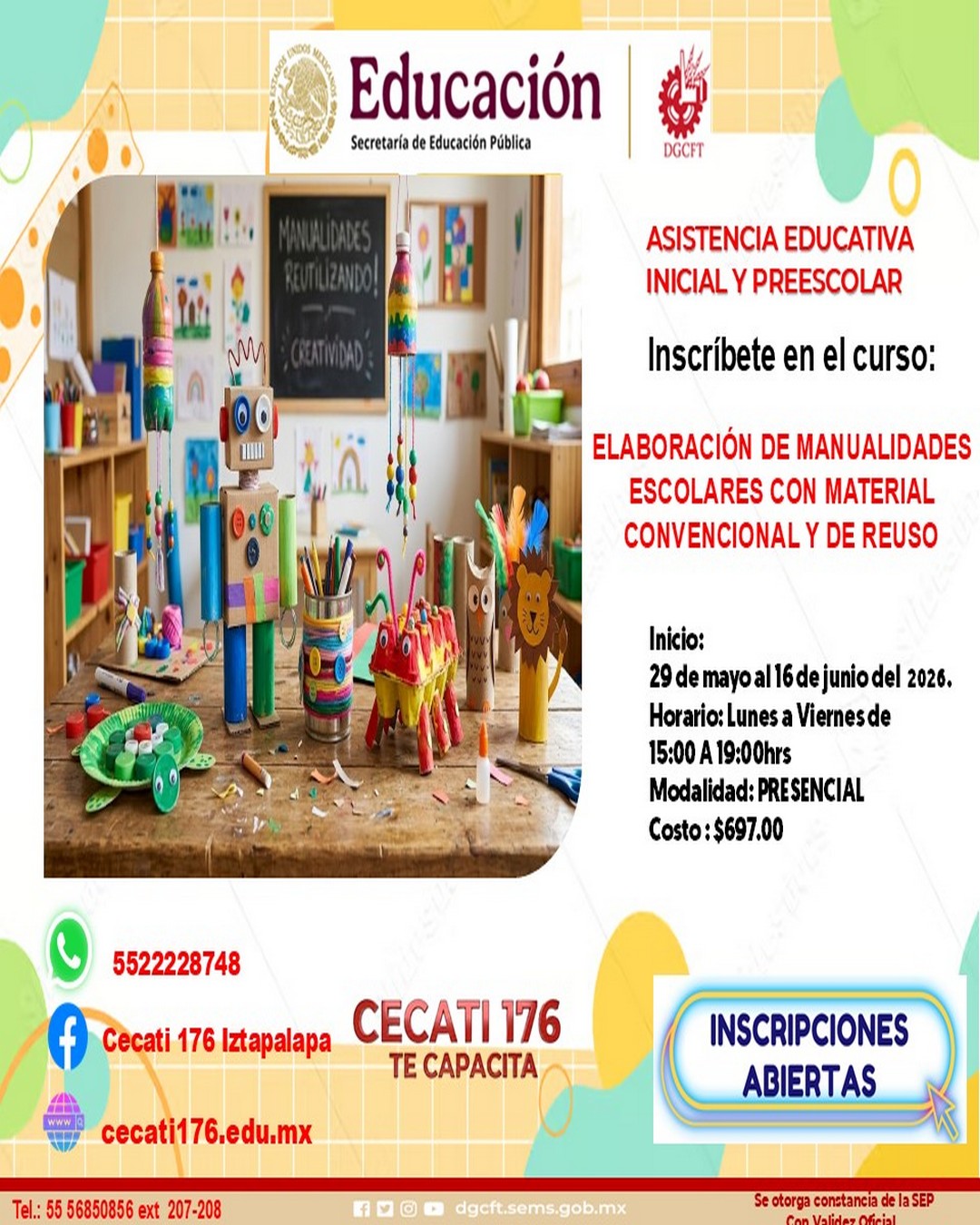 ELABORACIÓN DE MANUALIDADES ESCOLARES CON MATERIALES CONVENCIONALES Y DE REÚSO 