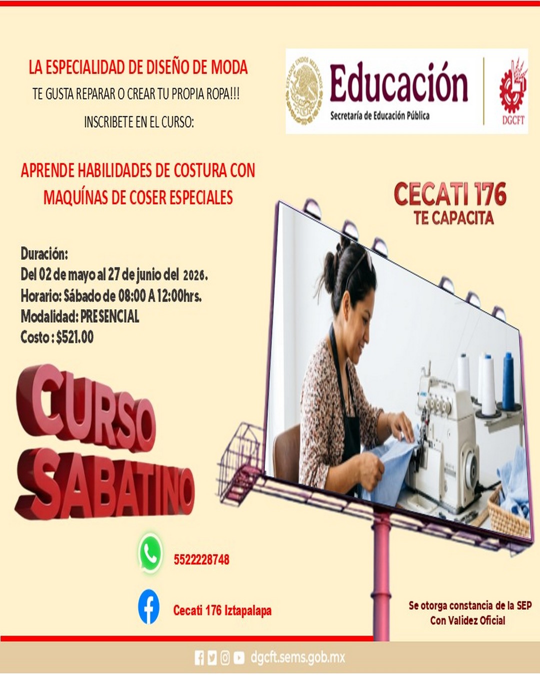 APRENDE HABILIDADES DE COSTURA CON MÁQUINAS DE COSER ESPECIALES