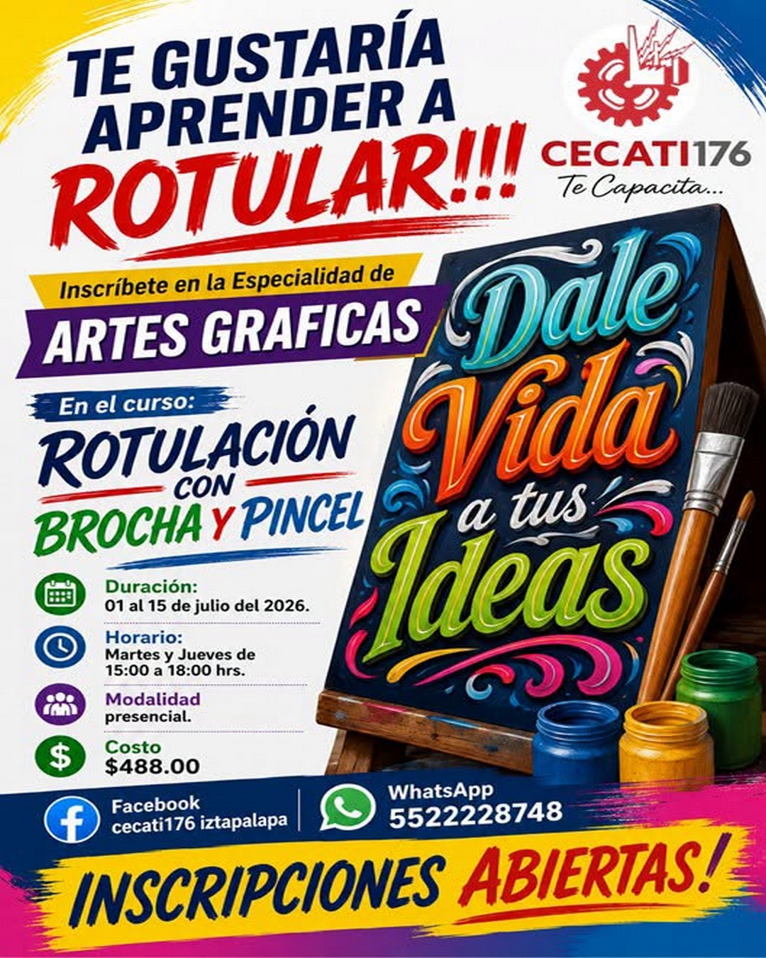 ROTULACIÓN CON BROCHA Y PINCEL
