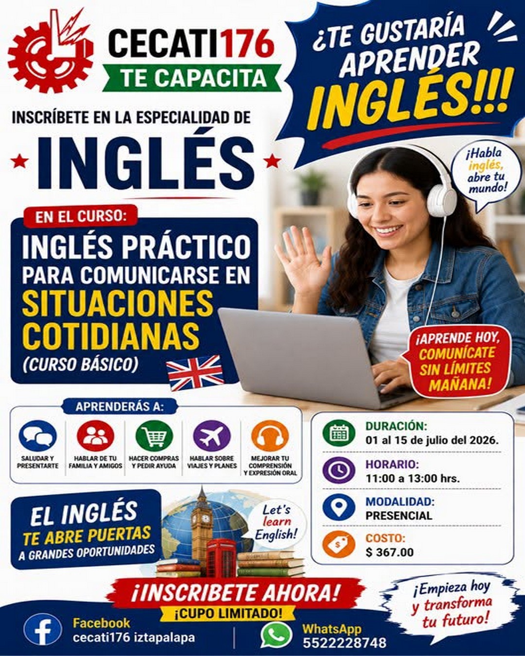  INGLÉS PRÁCTICO PARA COMUNICARSE EN SITUACIONES COTIDIANAS (CURSO BÁSICO