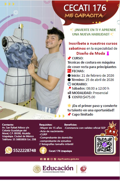 🎓✨ El CECATI 176 te invita a inscribirte a nuestros cursos sabatinos