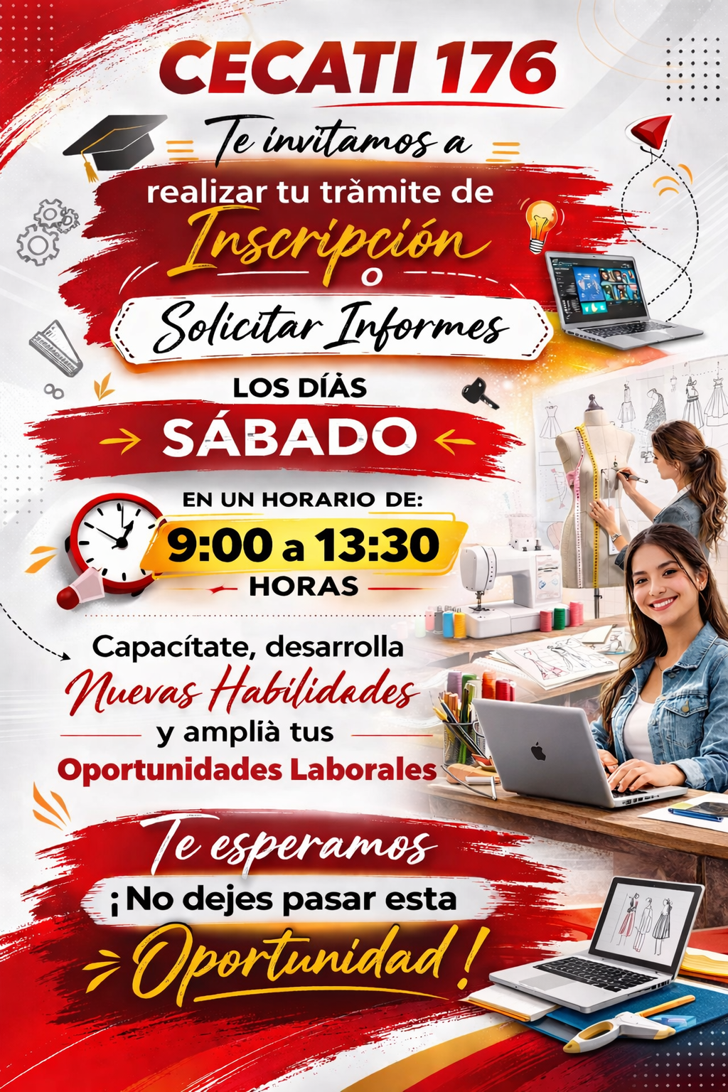 Realizar tu trámite de inscripción o solicitar informes los días sábado