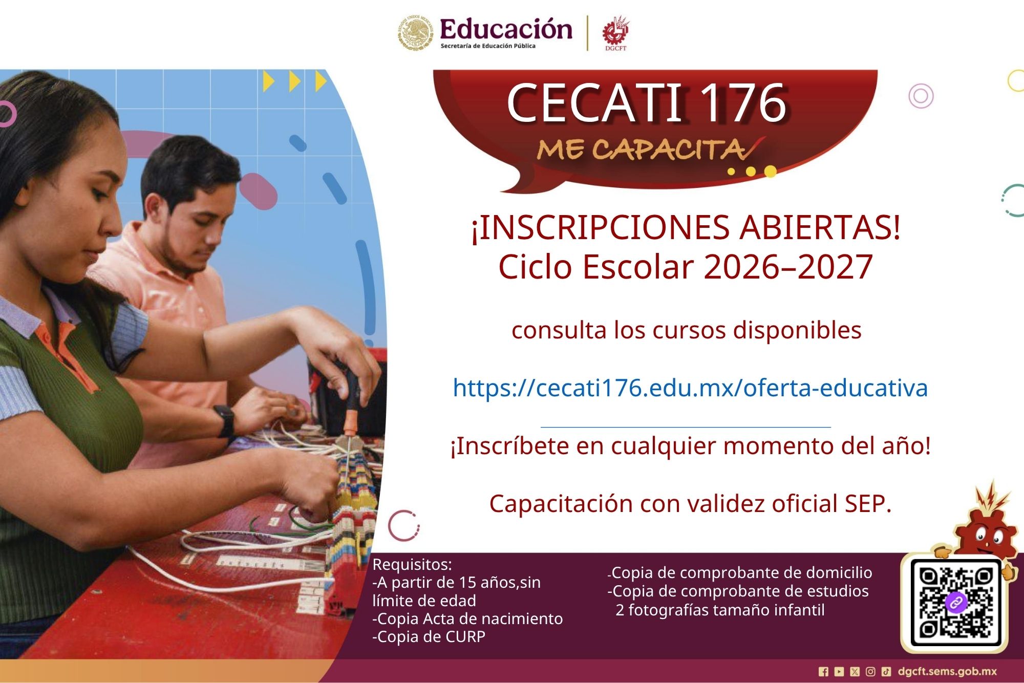 ¡Inscripciones abiertas! Ciclo Escolar 2026–2027