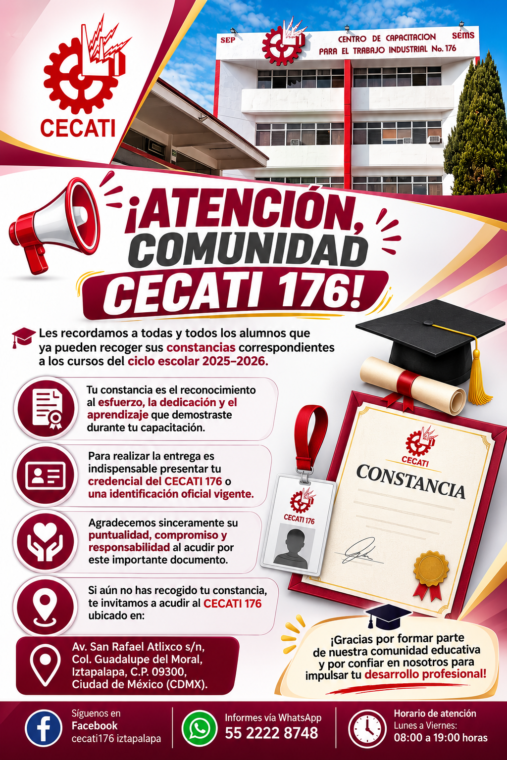 📢 ¡Atención, comunidad CECATI 176! 🎓